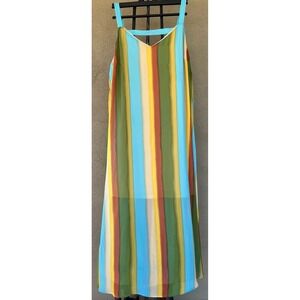 Cato EST 1946 Maxi Dress Striped Sleeveless‎ Boho Beach Casual Plus Size 26/28W